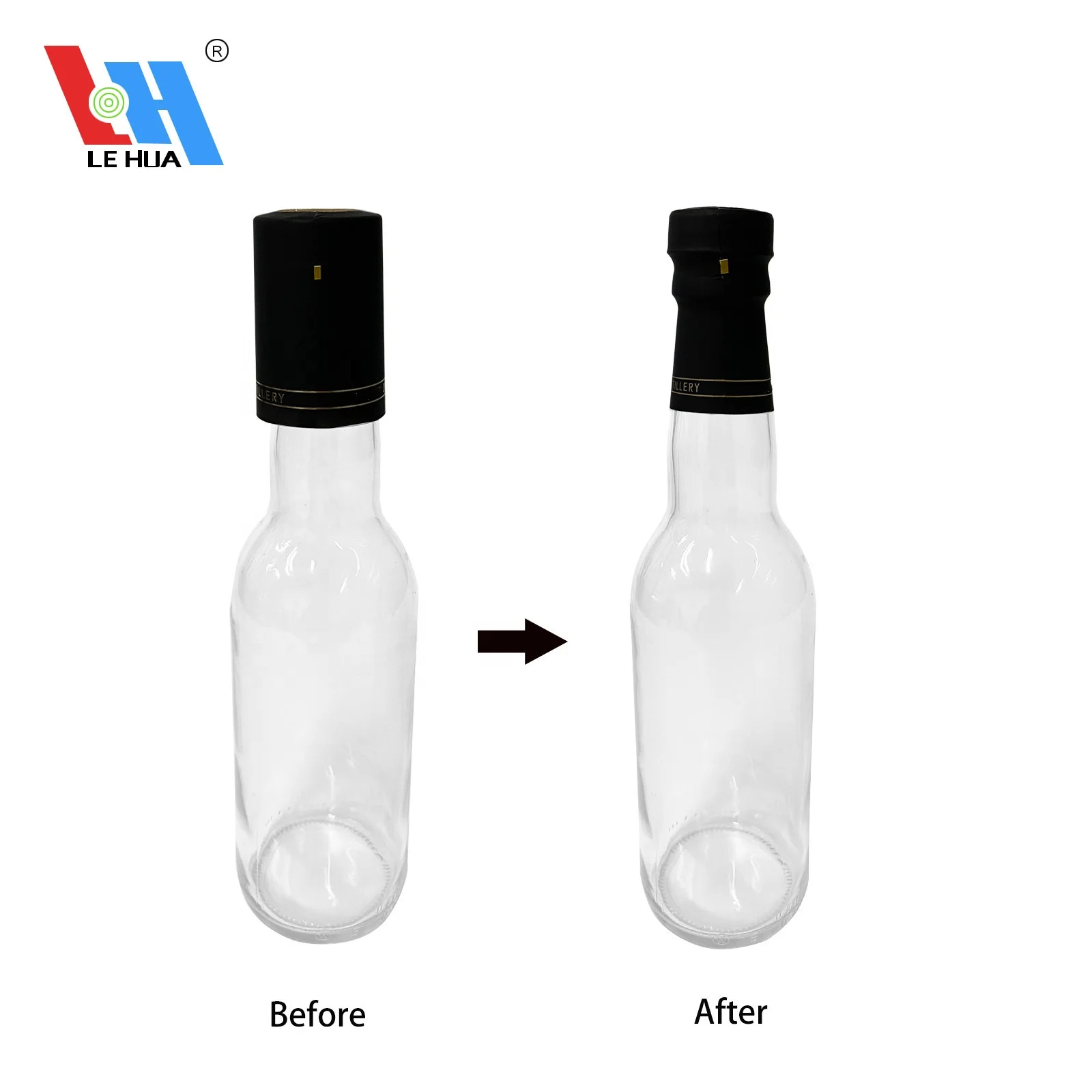 Customized Frosted Matte black Heat Shrink Champagne Capsule Container Shrink Wrap Wine Bottle Tops for Wine PVC shrink capsule