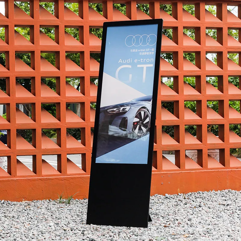 Modern Simple Outdoor Advertising Board High-End Custom Metal Display Poster Heavy Duty  Windproof standing poster stand