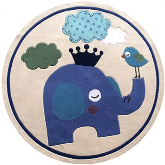 Роскошные Мультяшные коврики для детской комнаты, чистый Новозеландский шерстяной ковер ручной работы на заказ для детской комнаты