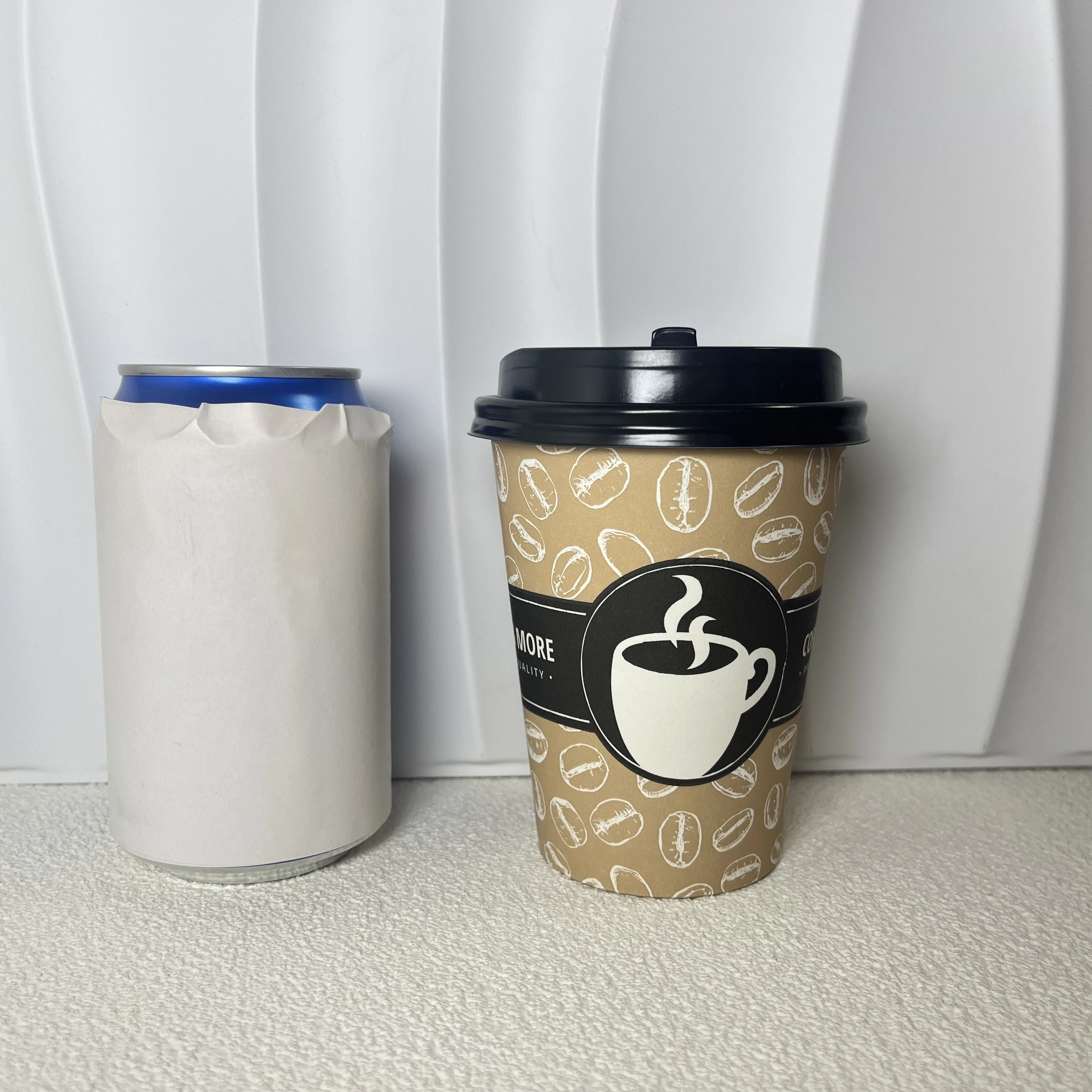 Customized Logo 6oz 6.5oz 12oz Tea Pack Disposable Hot Drinking Small Coffee Paper Cups with Lid Cover