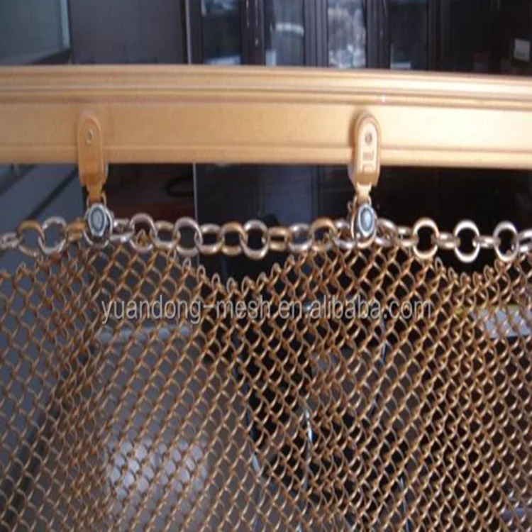 Metal shower curtain chain link woven wire fabrics