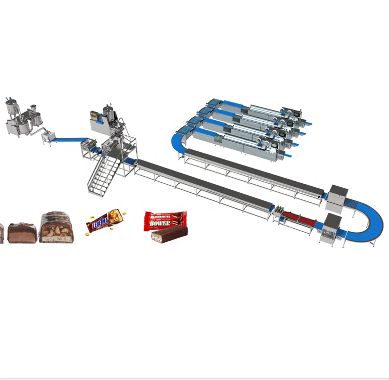 Snickers bar forming machine candy bar forming making machine bar cutting line