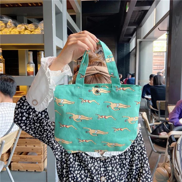 canvas bag tote bag shopping custom mini tote Mini Small Canvas for kids girls Gift Tote Bag with many colors
