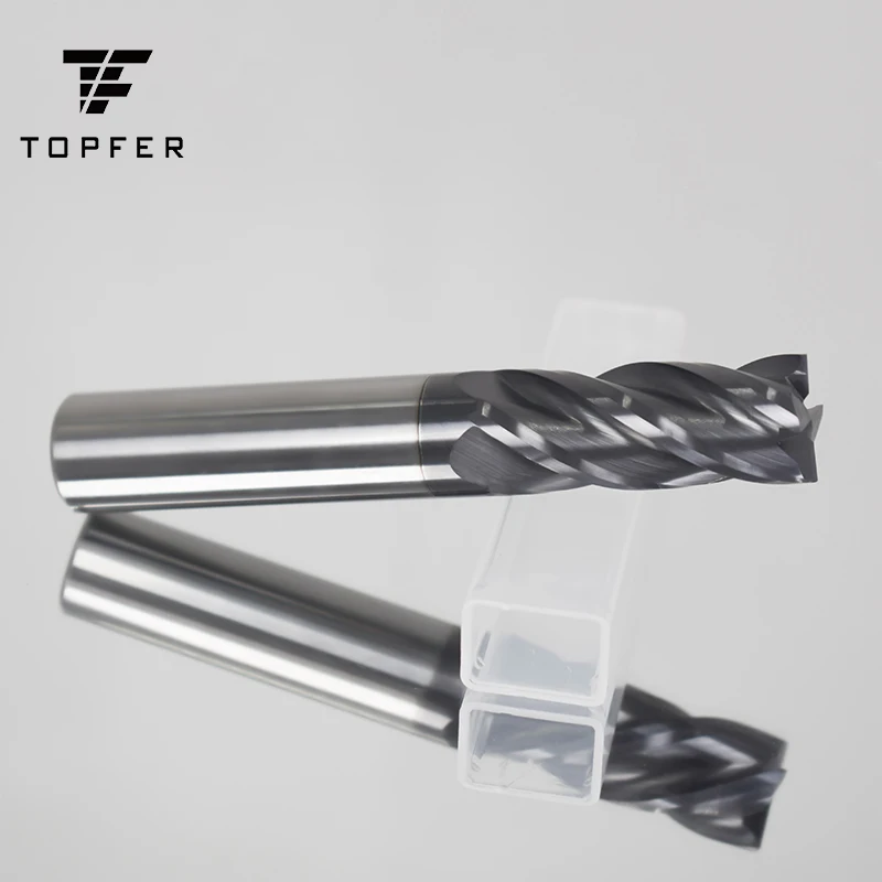 
Round shank standard black coated end mills for wood HRC45 solid carbide wood end mill 