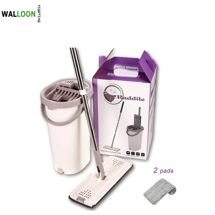 Whosale Magic rotating mop 360 household mop with microfiber mop head and stainless steel torsion bar