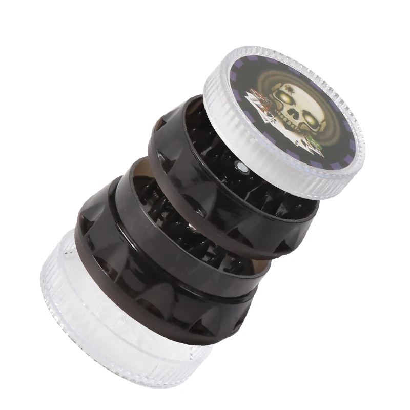 Erliao 4layer plastic herb grinder 2024 new hot selling whosale plastic herb grinder custom plastic herb grinder