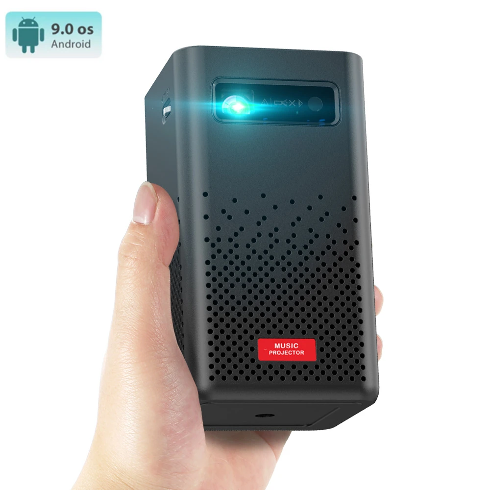 DLP Projector Android Mini Pocket Portable Battery Android 9.0 System with Blue-tooth Projector