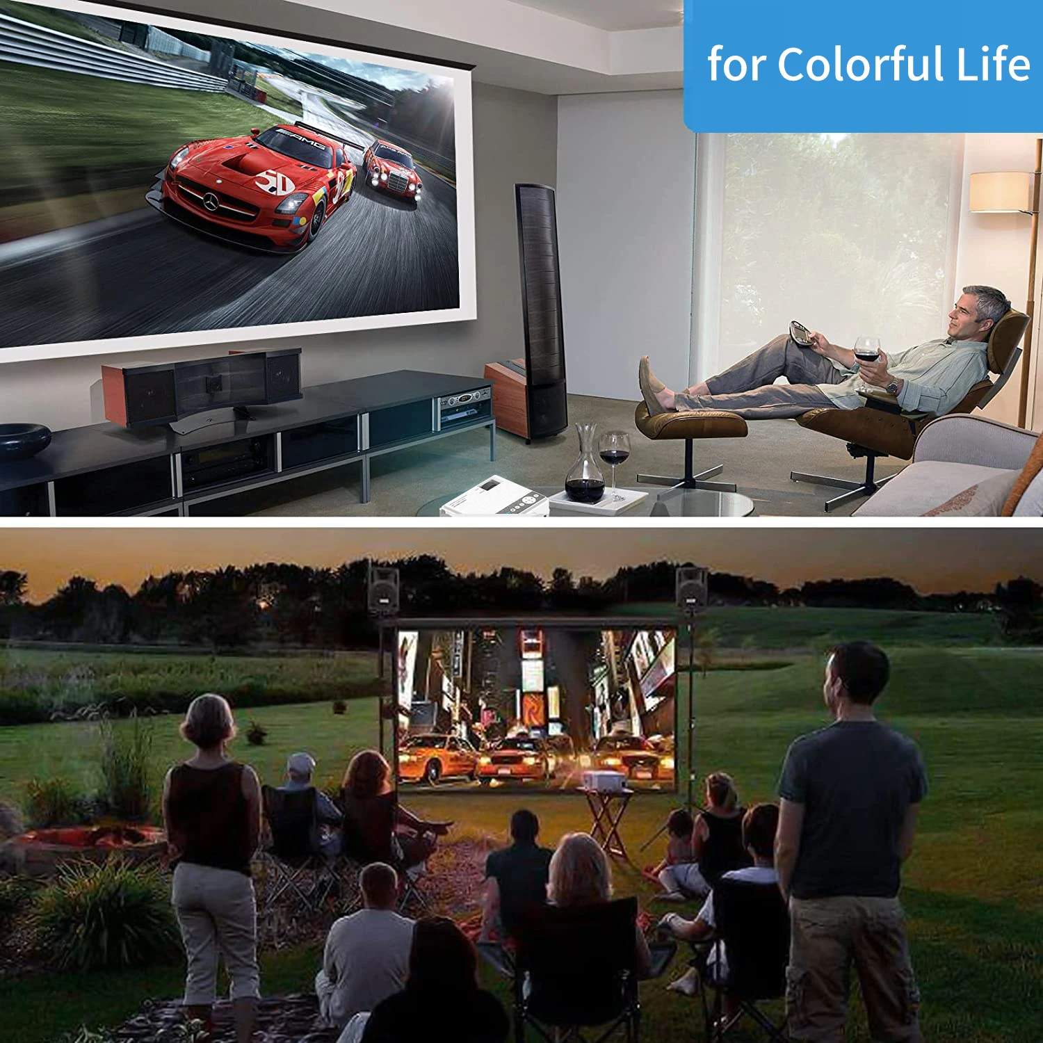 Android 9.0 Projector HD Native 720P Home Theater LED LCD Video Mobile Phone Projector for Home Cinema