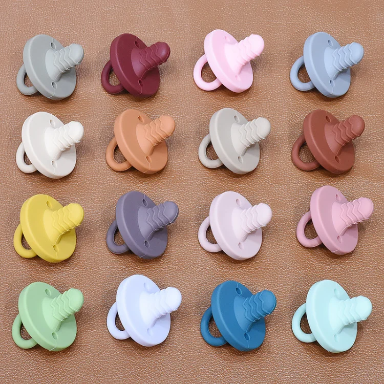Factory Supplier Baby Silicone Nipple Pacifiers Newborn Baby Chewing Nipple Silicone Pacifier
