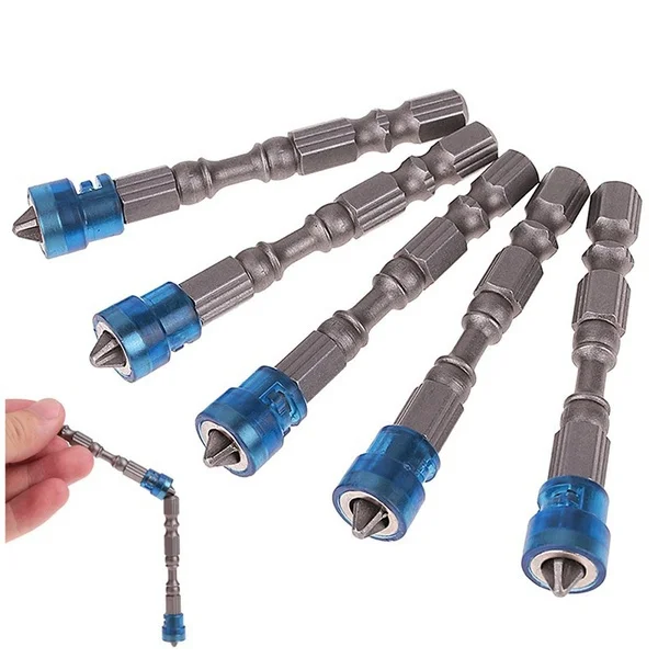 5 Pieces 65mm Single Head Magnetic Screwdriver Bit Anti-Slip Hex PH2 Electric Screw Driver Set