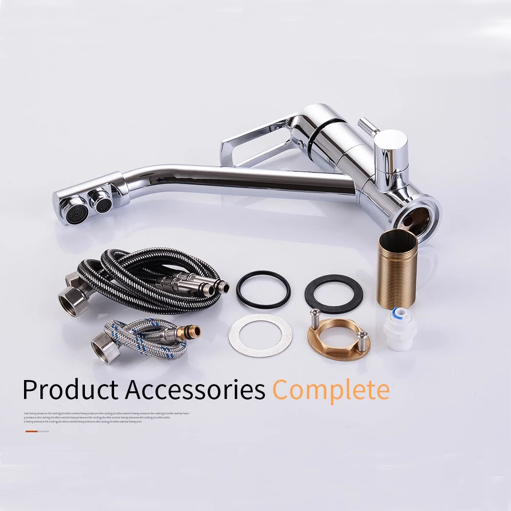 Kitchen Filter Faucet Deck Mounted Black Kitchen Mixer 360 Rotate Drinking Sink Tap Water Purification Tap Crane For Kitchen