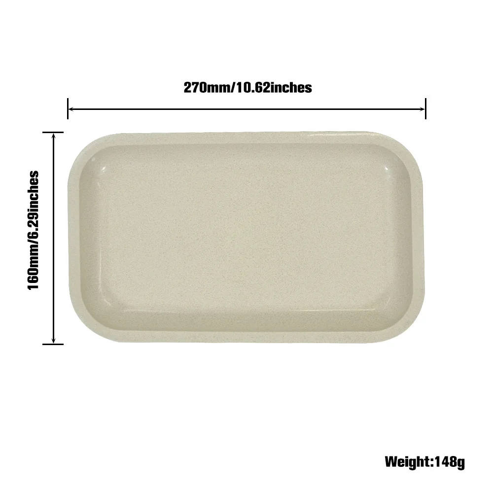 Custom Logo Bio Degradable Plastic Cigarette Rolling Tray Oval Serving Tobacco Tray Eco-friendly Food Plates For Home Use