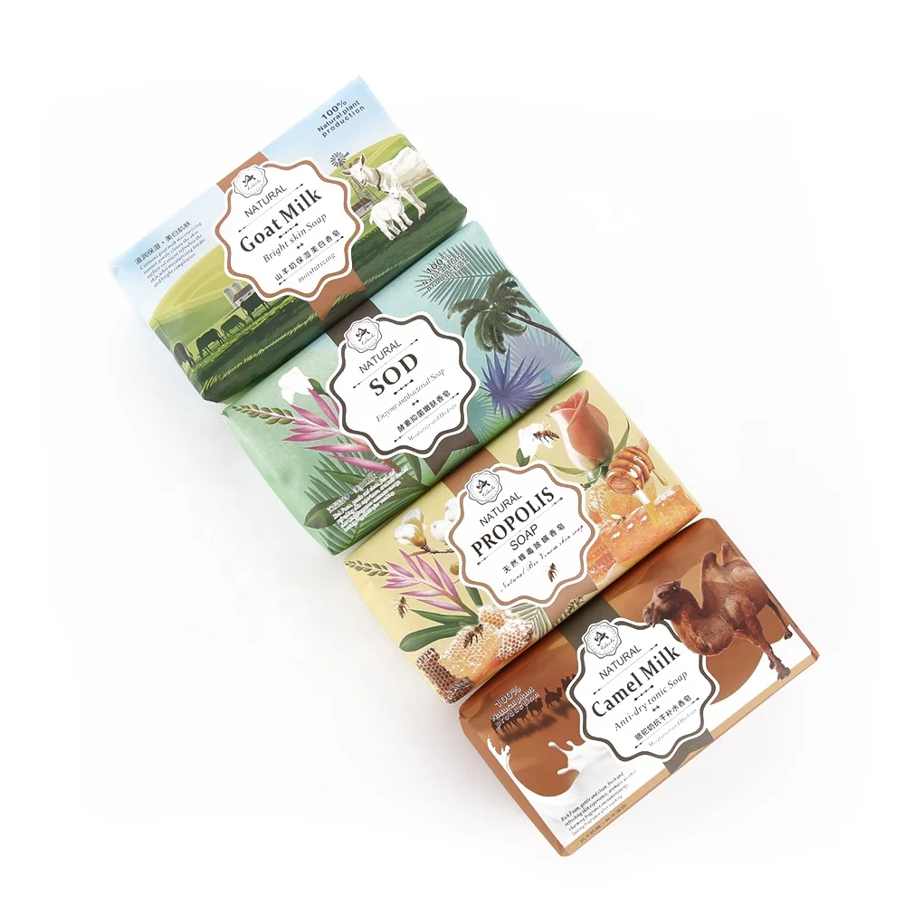 Factory wholesale natural goat milk soap camel milk handmade soap bath lightening soap for face