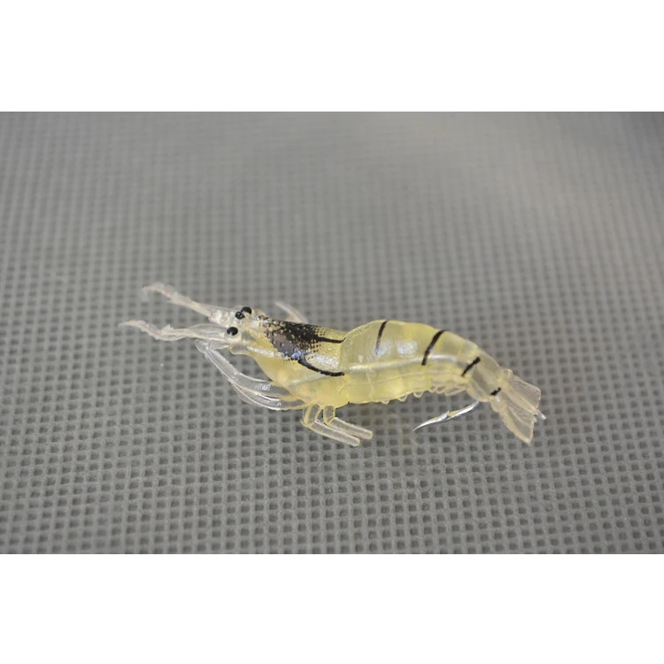 4cm Fishing Luminous Shrimp Soft Plastic Lure Fishing Shrimp Lure