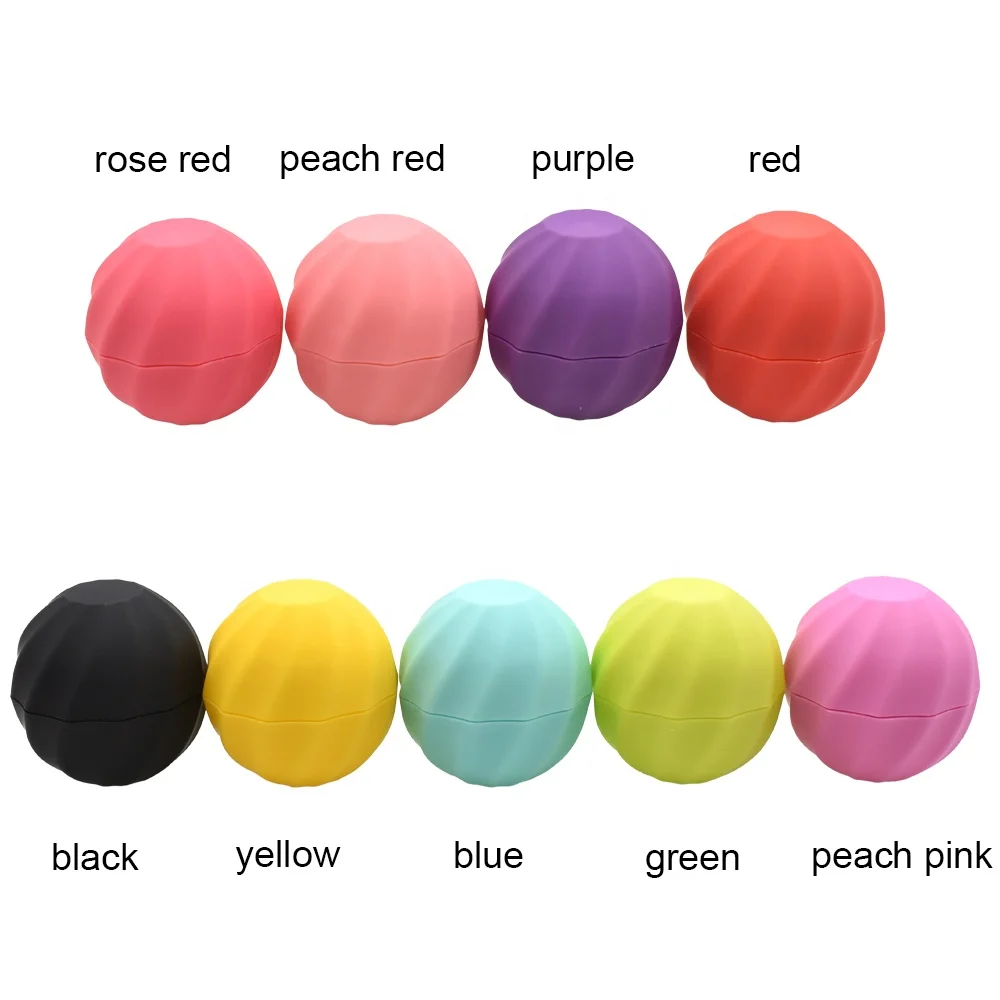 Wholesale mini cosmetic plastic jar 7g round ball ABS lipstick packaging container for comfrey cream in stock