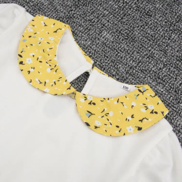 
2020 children clothes girls dresses summer toddler peter pan collar short sleeve infant baby girl floral dress 