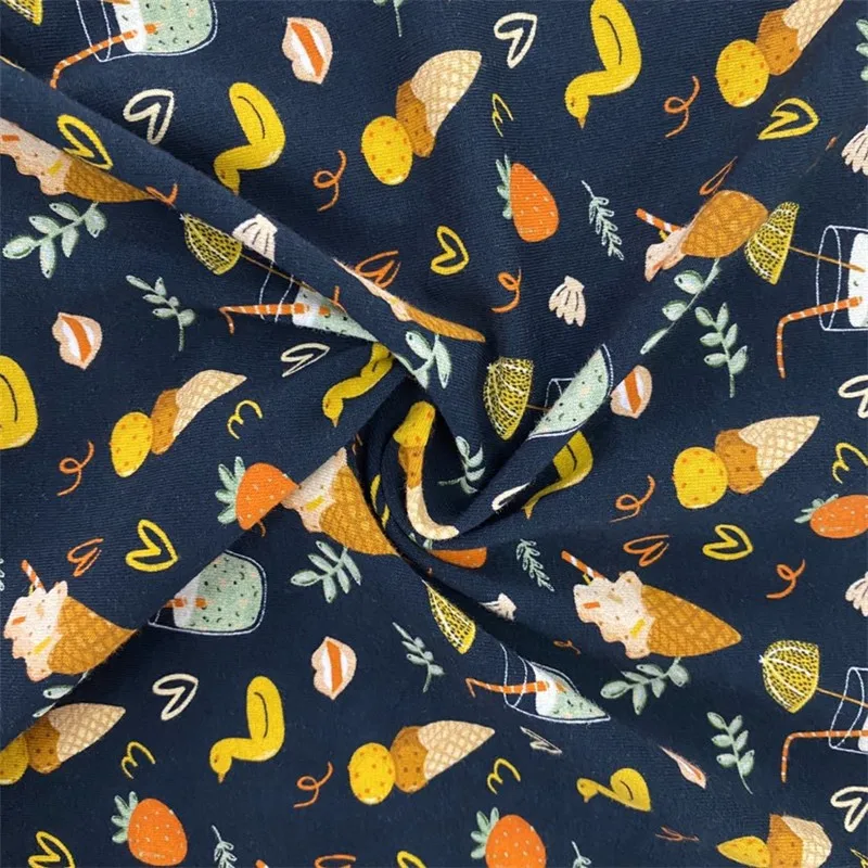 Custom design 95%cotton 5%spandex 220 gsm printed cotton lycra