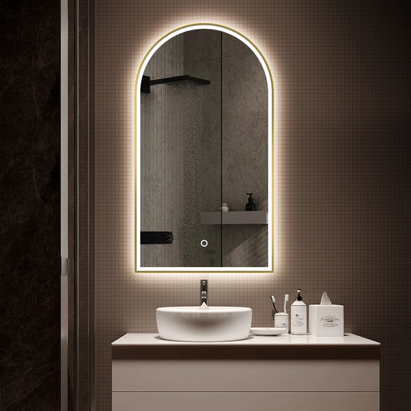 Modern Wall Mounted Led Mirror With Light,Support Defogging Dimming And Listen Music Bath Mirror