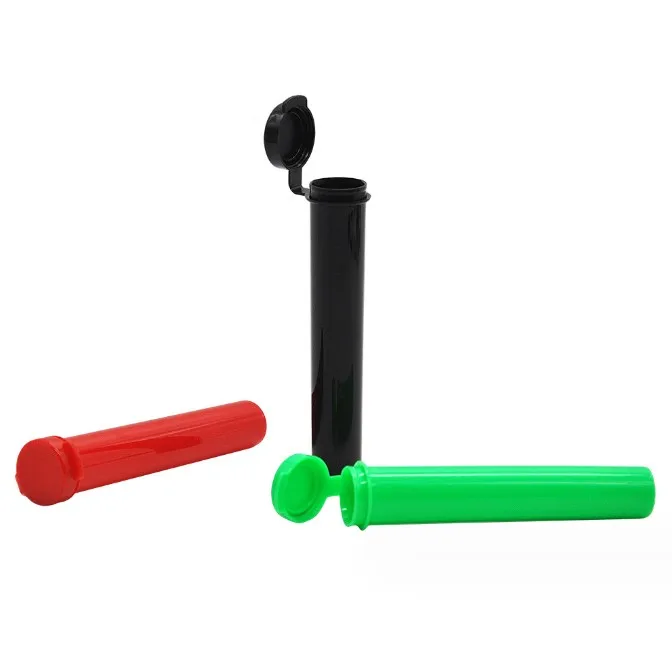 94mm smell proof CR cap pop top tube airtight vial plastic waterproof pill tube medicine container herb box with childproof lid
