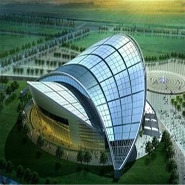 Steel Structure Space Frame Stadium Roof Construction Irregular Design