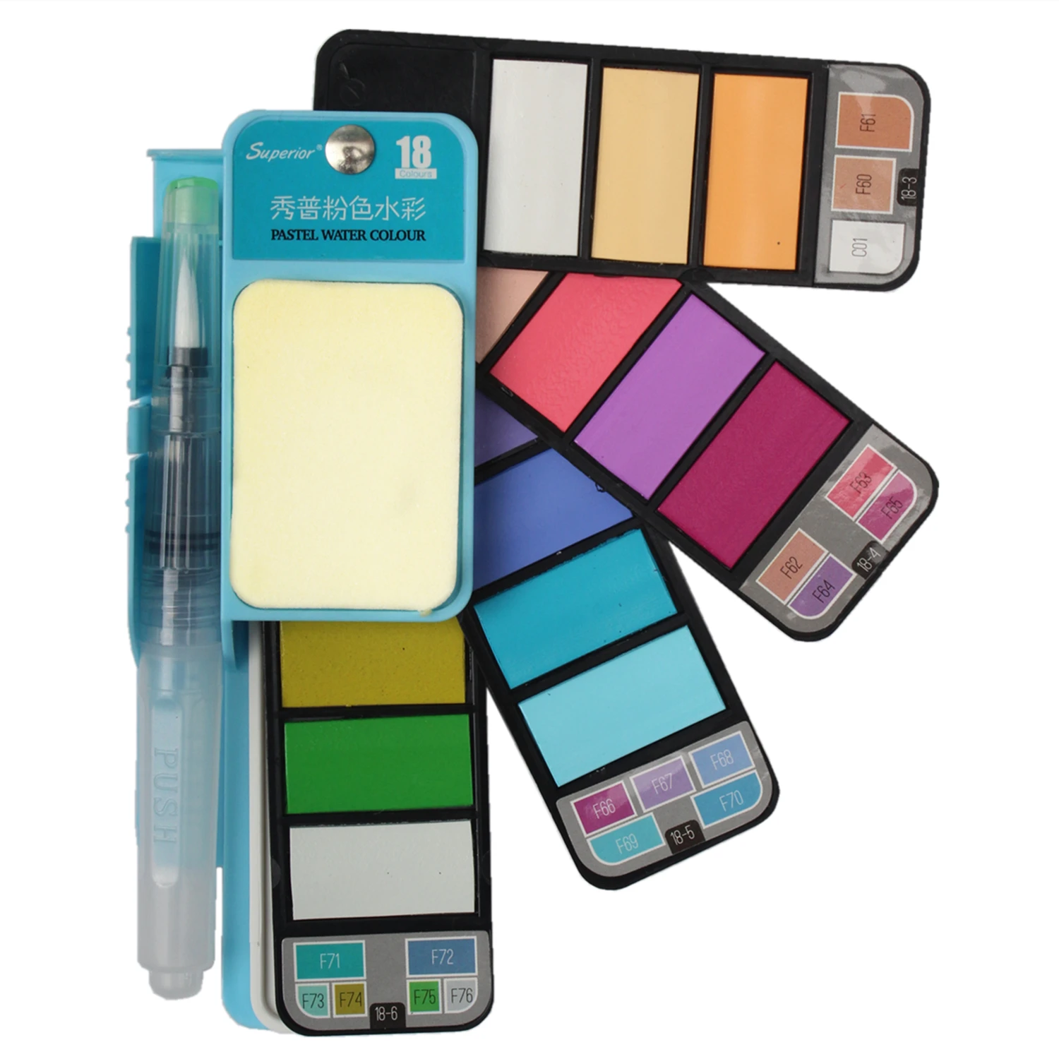 18 набор акварельных красок идеальный Веерообразный пигментный Набор для рисования на открытом воздухе карманных путешествий