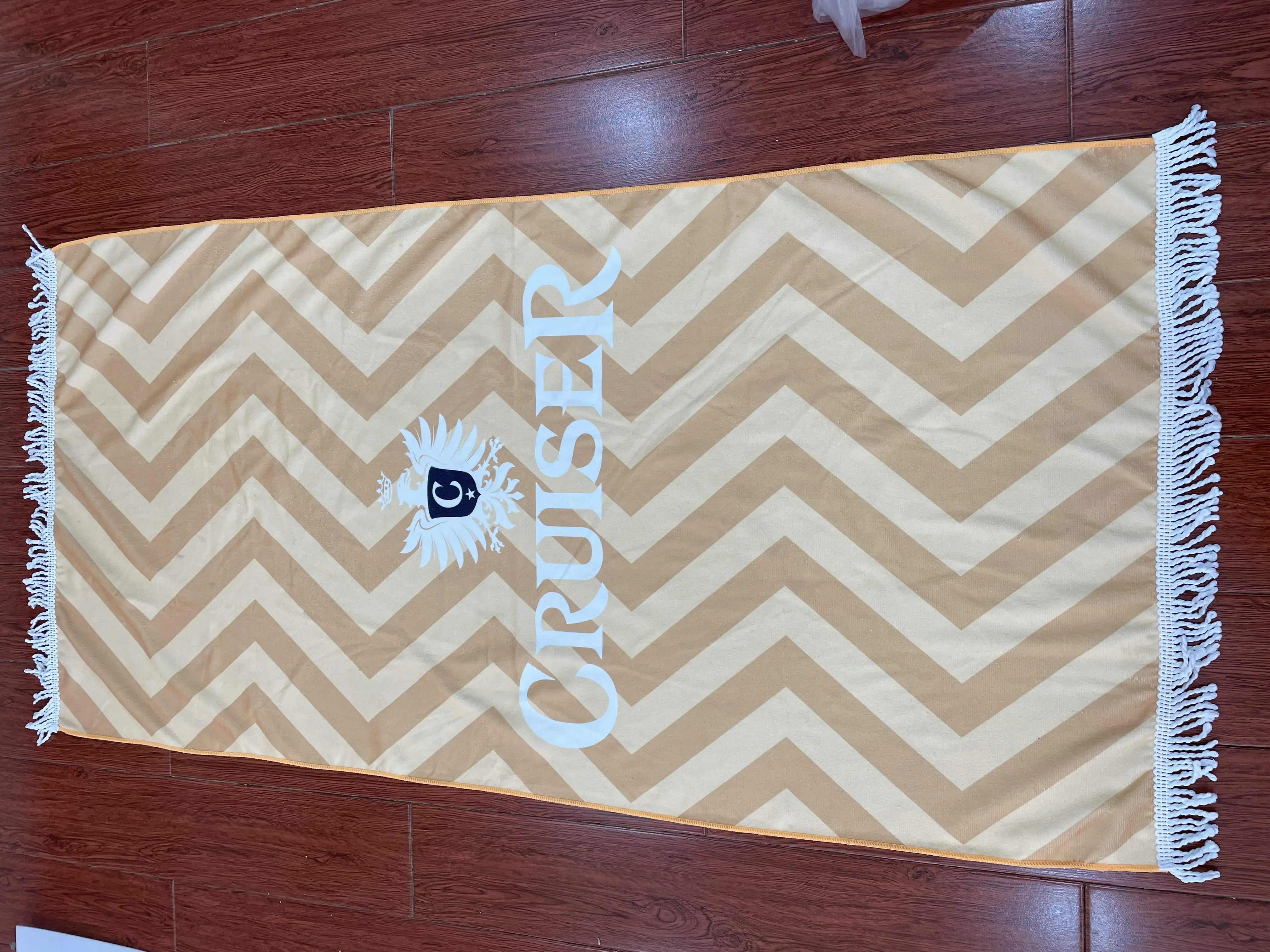 rectangle beach towel with tassels