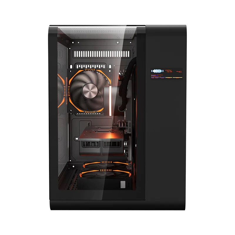 Herder Reliable Quality Mid-Tower CPU Cube Gaming M-ATX PC Case Computer Chassis Glass Panel MATX/ITX Towers & Cases