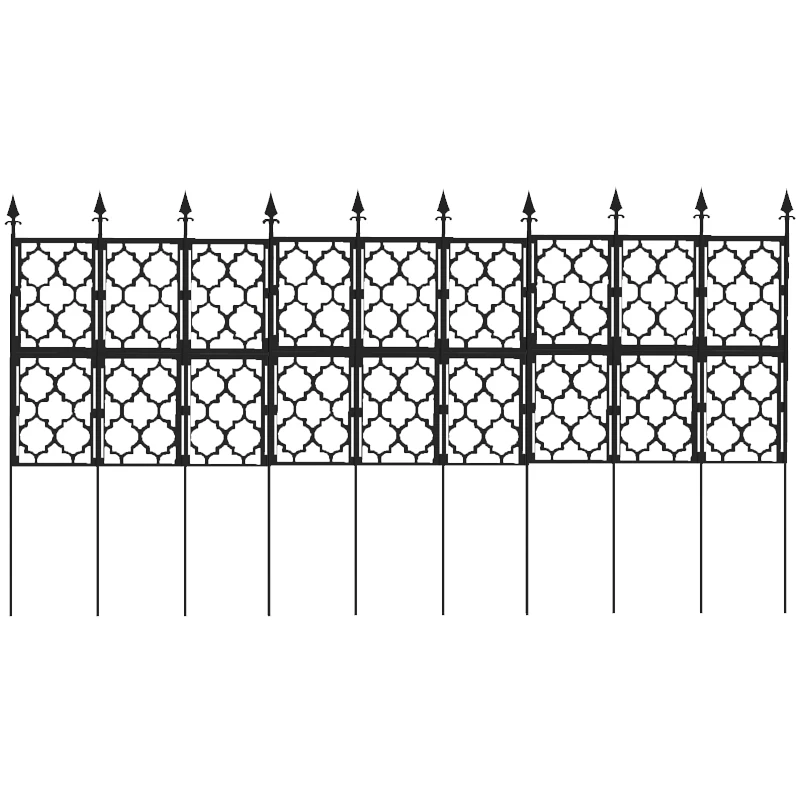 Decorative Foldable Metal Plastic Coated Trellis Garden Fencing Trellis Rose Support Climbing Plant Plastic Garden Trellis