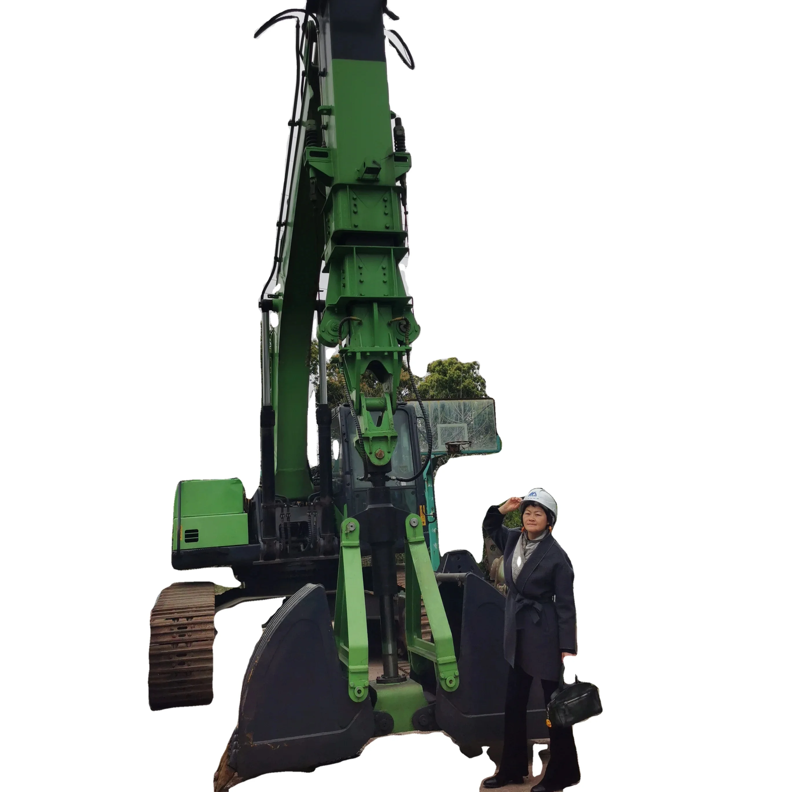 Professional factory Capacity Excavator Long Reach Boom Clamshell Telescopic Arm KM260