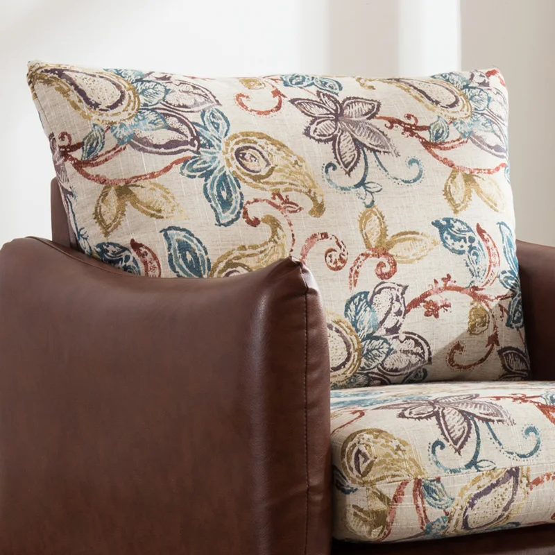 Современное Роскошное дизайнерское кресло для отдыха из антикварной кожи с обивкой для спальни