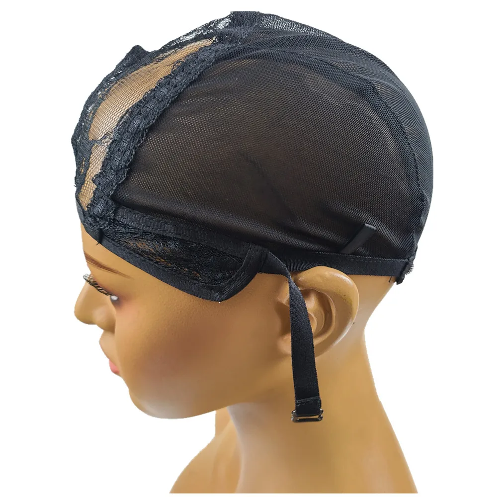 Wholesale Custom Adjustable Closure Mono Ventilated Glueless Headband Spandex Net Mesh Dome Full Lace Wig Caps for Making Wigs