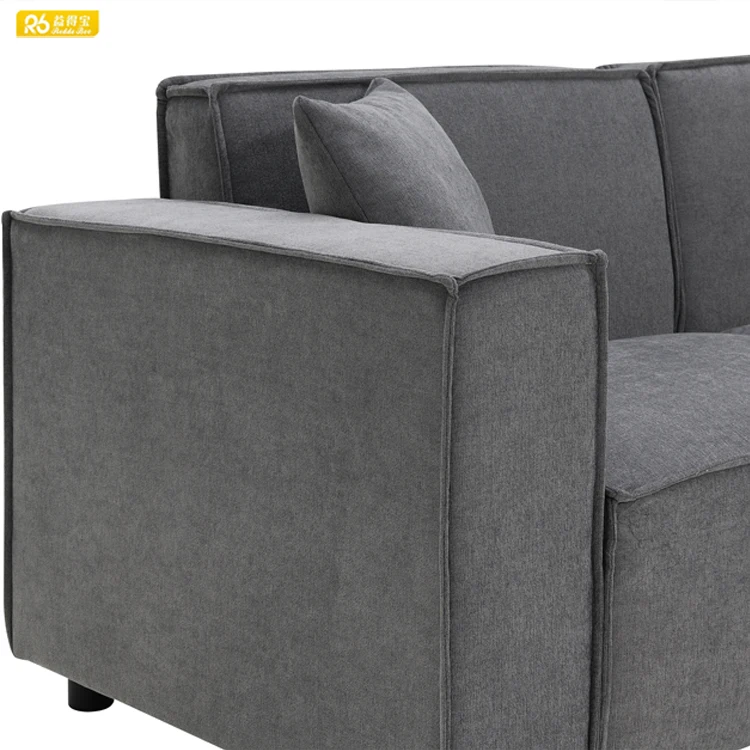 Modern Living Room Furniture Sofa Set Nordic Tech Fabric L Shape Sectional Sofas G547