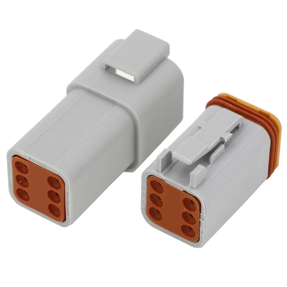 Hot sale 6-pin DT04-6PDT06-6S car connector waterproof wire electrical connector plug male + female strap terminal