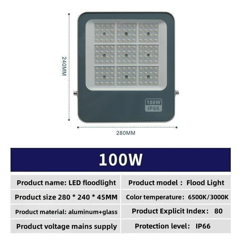 2023 Newest High Quality AC85-265V 100W 300W 600W 800W Outdoor Spotlight Industrial Lighting Green Cob Led Flood Light