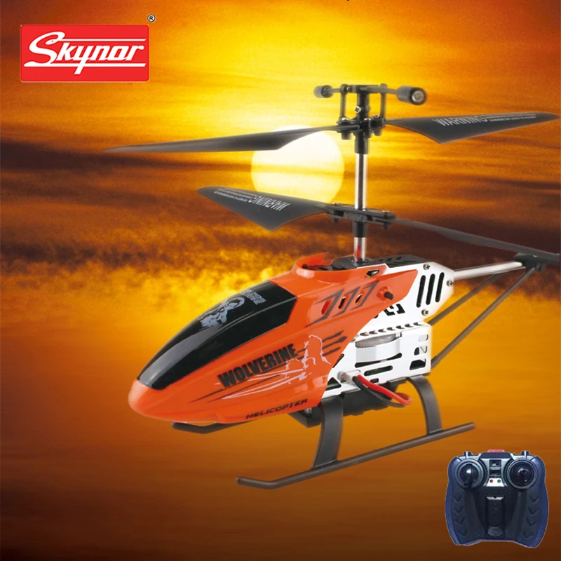 Funny hobby toys infrared control orange blue medium size 3.5ch multifunctional UAV gyro rc helicopter aircraft with light toys
