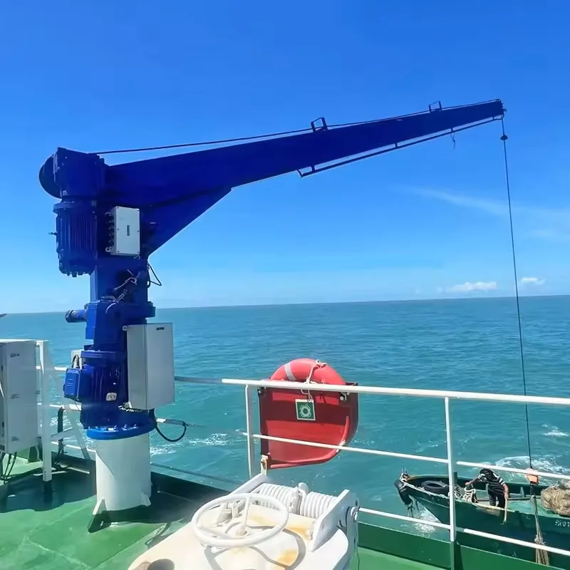 High Quality Hydraulic Telescopic Offshore Ship Crane Deck Telescopic Offshore Crane marine crane customized