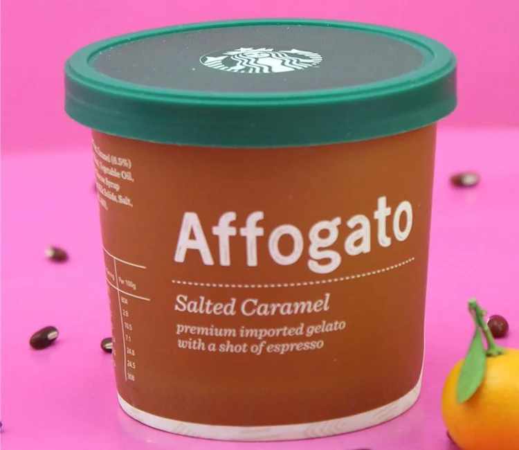 
Wholesale customized round paper tube recyclable ice cream storage container with lid 