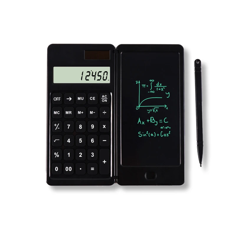 New Hot Selling Mini Graphical Calculator Portable Button Folding Scientific Calculator With Writing Tablet Board