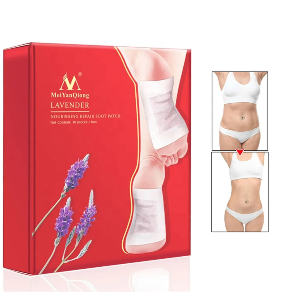 MEIYANQIONG Natural Herbal Remove moisture detoxification Lavender sleep massage Detox Repair Foot Patch Pads