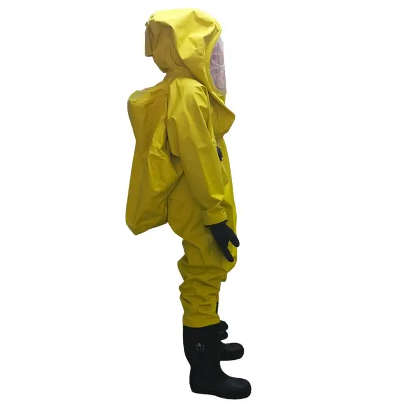 Chemical Resistant Suits Factory Direct Full Sealed Wear Resistant Yellow PVC Chemical Proof Suit