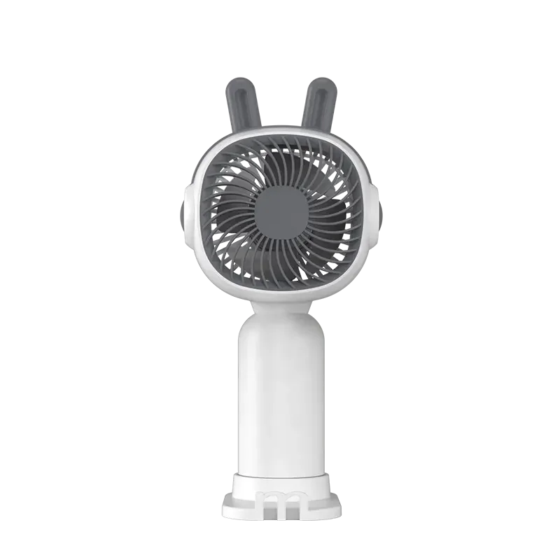 Battery Charging USB Portable Fan With Base Rechargeable Cartoon Mini Fan