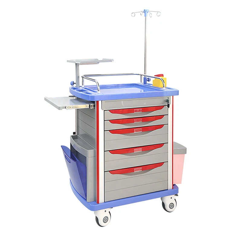 Multifunction ABS Plastic Hospital Anaesthesia Trolley Medical Medicine Emergency Trolley