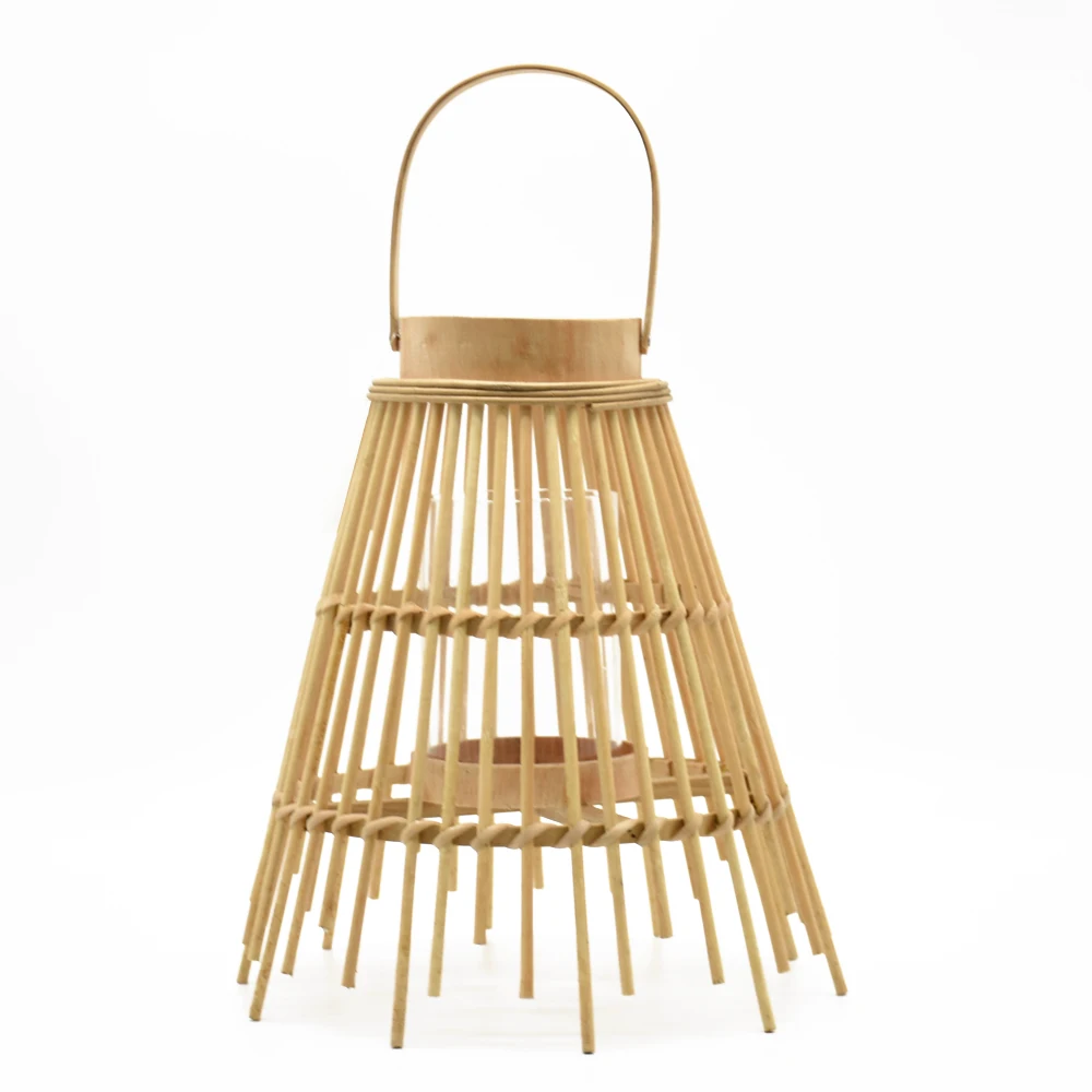 
Luckywind Uniquely design Rustic Bamboo Lantern, China Suppliers Room Decoration Bamboo Candle Lantern With Handle 