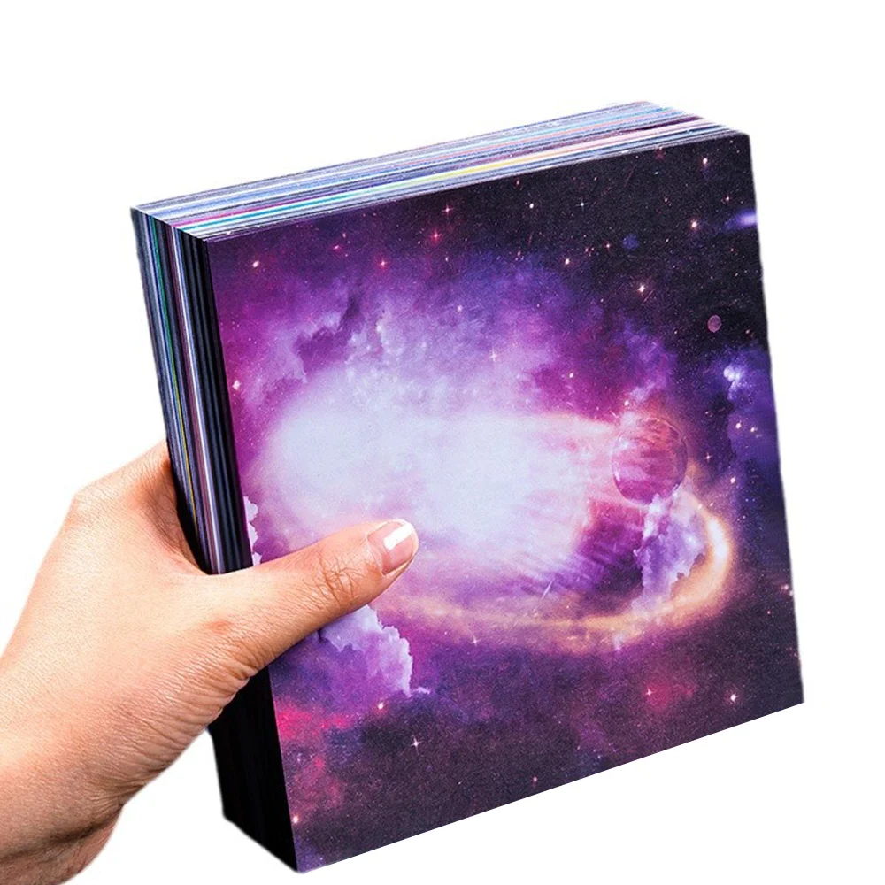 Origami Paper Kit for Kids Adults, 50 Sheets Starry Double-Sided Square Folding Paper for DIY Decoration, Craft Scrapbook
