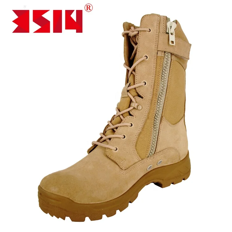China manufacturer desert combat leather  boots for men