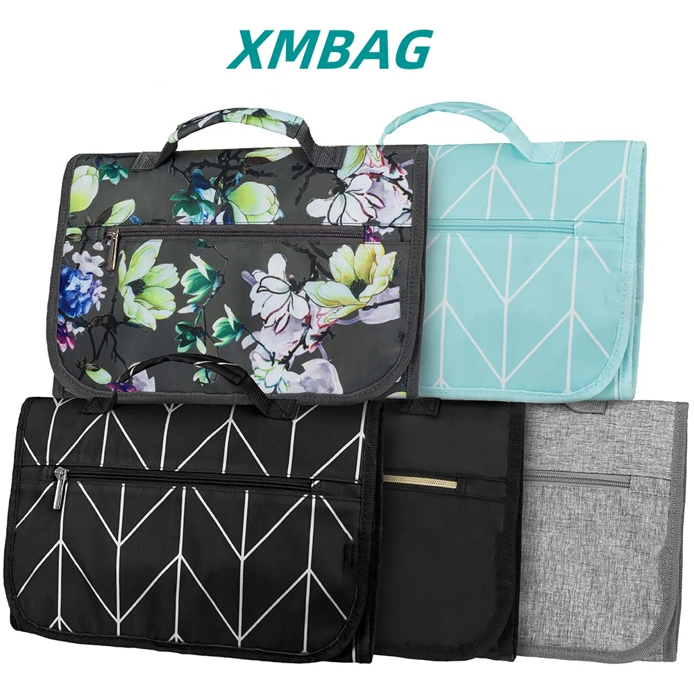 Hanging Toiletry Bag for Women Men Travel Organizer Bag Foldable Roll up Cosmetics Toiletries Bag
