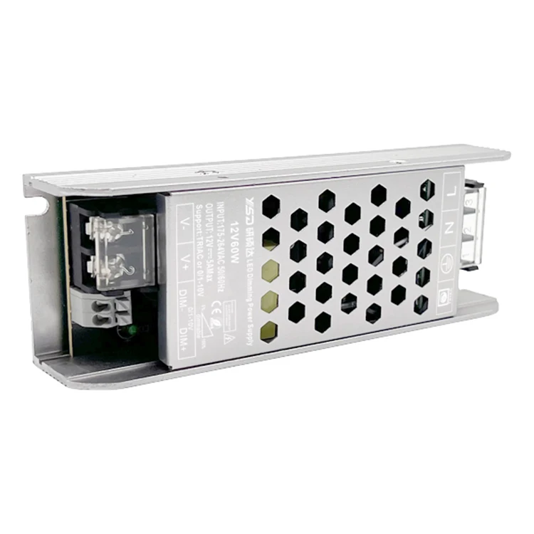 YSD IP20 Dimmable Triac 0/1-10V PMW (5 in 1) AC 170-264V To DC 24V 60W Triac 0/1-10V LED Dimming Driver