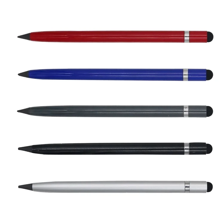 Black Wood Pencils in Metal Can Impervious to Wiping off