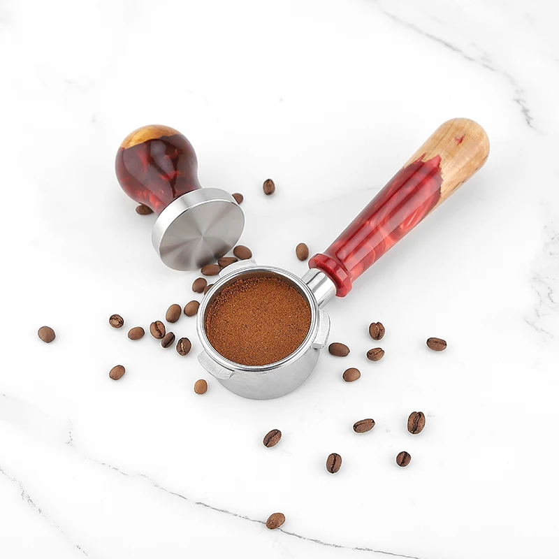 Calibrated Pressure Tamper for Espresso Coffee Tamper Set Resin Handle Stainless Steel Base Espresso Coffee Tamper Set
