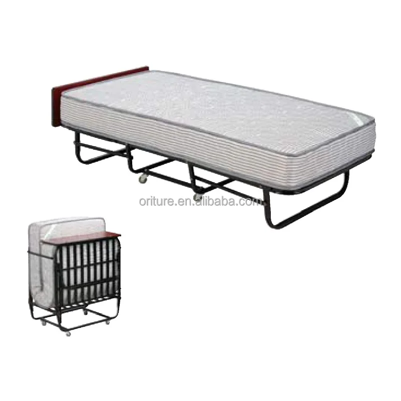 B004 Hotel Supply Single Metal Folding Rollaway  Extra Guest Bed for Hotel
